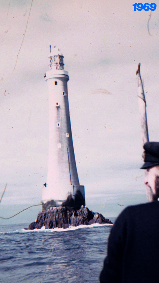 Bishop's Rock Lighthouse in 1969